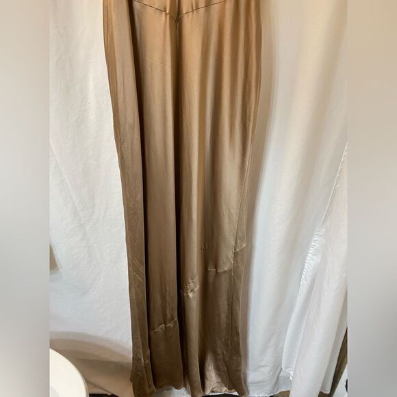 L’AGENCE Serita Maxi V-Neck Bias Dress in Cappuccino Size 16 NWT - Picture 7 of 16